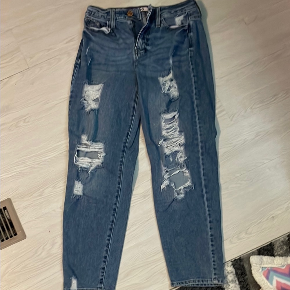 Distressed Blue Jeans for Women